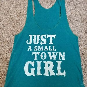 Judith Mark dark teal tank top